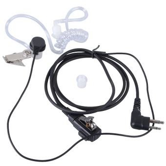Easybuy Covert Acoustic Tube Earpiece Headset Mic PTT 2 Pin For Motorola Radio GP88 (White)