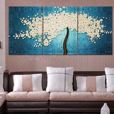 Home Decor For Sale bohemian white platform bed 40 X 60cm 3 Pannels No Frame Beautiful Money Tree Painting Wall Art Picture Home Decoration Canvas Modern Home Decor For Sale vintage laundry room decor sale 40 X 60cm 3 Pannels No Frame Beautiful Money Tree Painting Wall Art Picture Home Decoration Canvas Modern