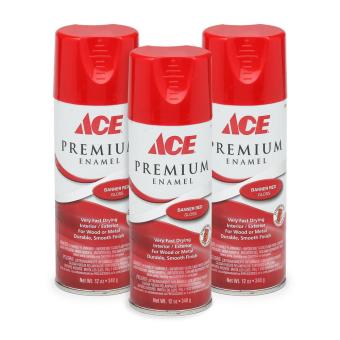Ace Hardware Premium Enamel Glossy Spray Paint Set of 3 (Banner Red