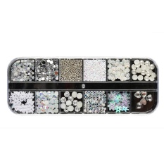 Nail Sequins Rhinestones Hollow Acrylic Nail Art Decoration Long Design - intl Philippines