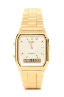 Casio Womens Gold Stainless Steel Strap Watch AQ-230GA-9DMQ