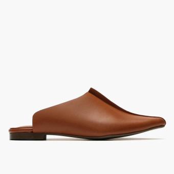 flat mules brown