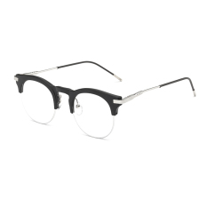 Fashion Vintage Retro Cat Eye Glasses Black Frame Glasses Plain for Myopia Women