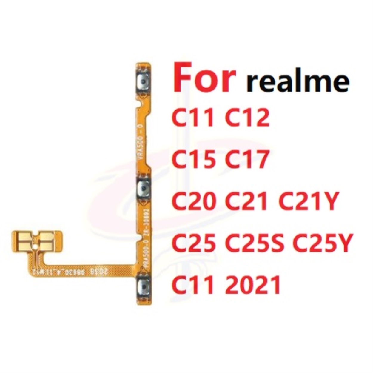 For REALME C21Y C25Y Flex Cable Button Power On Off Volume Up Dow