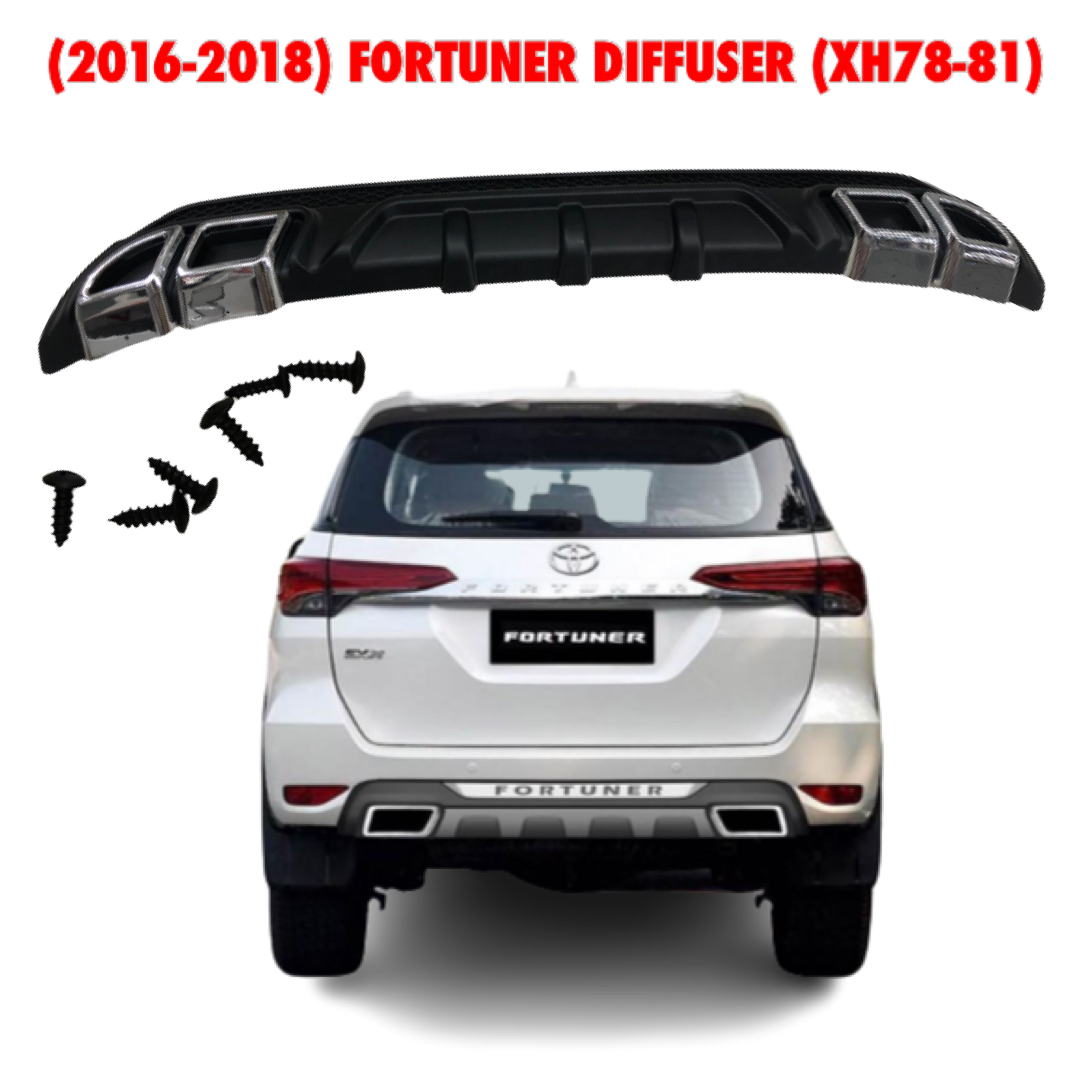 Buy Toyota Fortuner Rear Bumper Diffuser Model In Pakistan