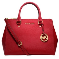 red michael kors tote