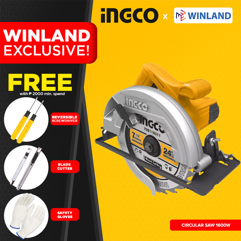 INGCO by Winland Circular Saw 7-1/4 inch 1600W CS185682