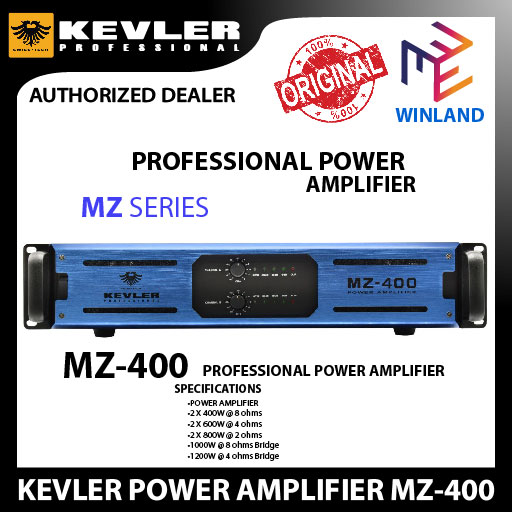 Kevler MZ-400 1200W Power Amplifier by Winland