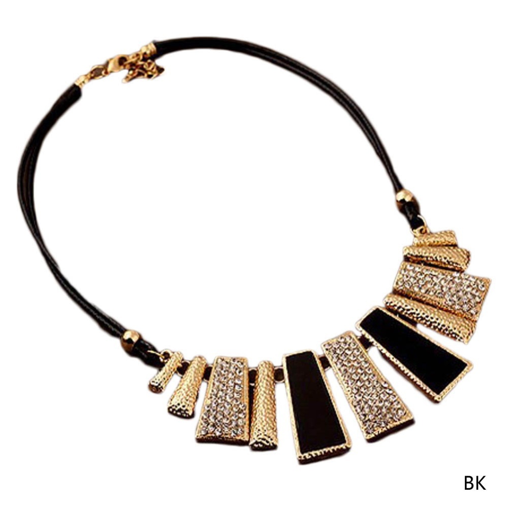 2019！Charm Jewelry Pendant Chain Crystal Choker Chunky Bib Statement Necklace~~