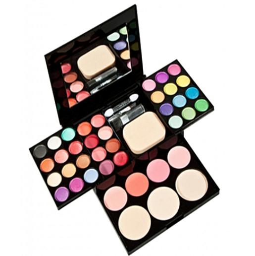 ADS Fashion Eyeshadow Palette Eye shadow+Lip Gloss+Blush Makeup Powder Palette+Puff Brush Pen Tool Make Up Kit Set Philippines