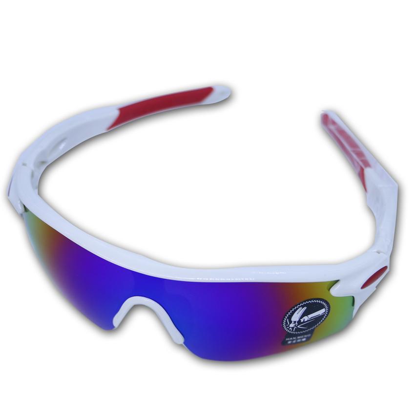 Polarized Blue tint Cycling Glasses Bike Riding Sports Sunglasses Casual Goggles Men Gift (White Frame