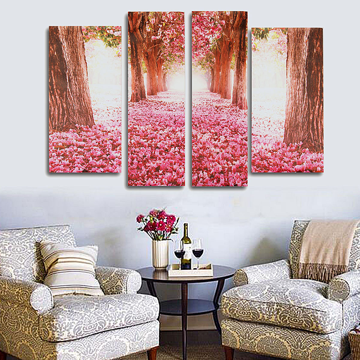 Cherry Blossom Abstract Canvas Art  Oil Painting Home Wall  