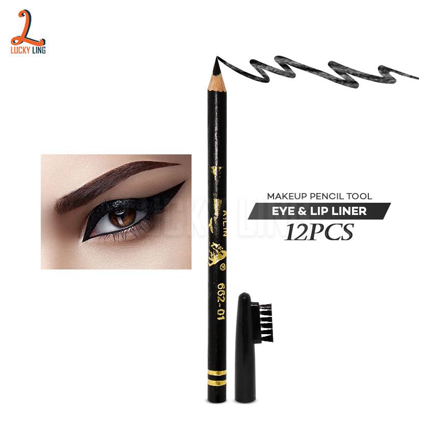 12Pcs Ailin Eye Liner Pencil w/ Brush (15 inch) Philippines