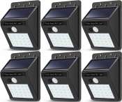 Lst 6-Pack Solar LED Motion Garden Lights - Waterproof