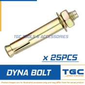 25PCS Dyna Bolt 5/16 x 2-1/2 Tetanized Tgc Expansion Anchor Bolt with Sleeve