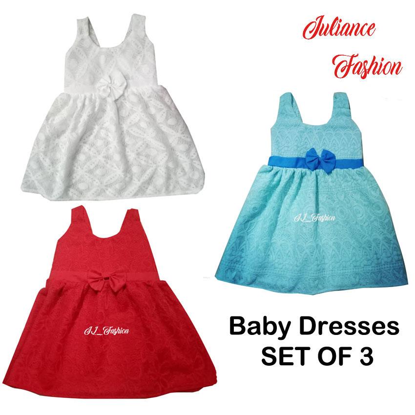 girls dresses for sale baby dresses for girls online brands juliance baby dresses set of 3 04months to 1year old