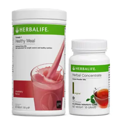 Herbalife F1 Nutritional Shake Canister 550g & Tea 50g (WILD BERRY)