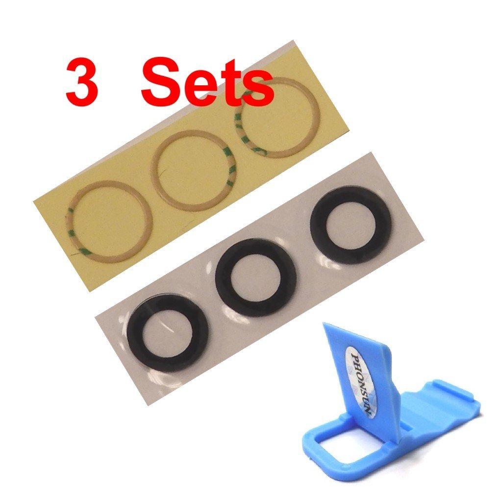 3 X Rear Back Camera Lens Glass Cover Replacement W Adhesive For Apple Iphone 7 4.7” + Phonsun Portable Cellphone Holder By Galleon.ph.