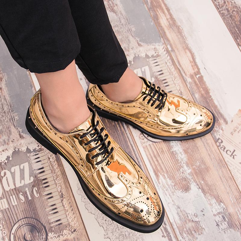 Pointed Leather Shoes man England Autumn Leisure Korean Style Hair Stylist Trend Shoe Varved Youth Large Size Men's Shoes 45 46 Pointed Leather Shoes man England Autumn Leisure Korean Style Hair Stylist Trend Shoe Varved Youth Large Size Men's Shoes 45 46