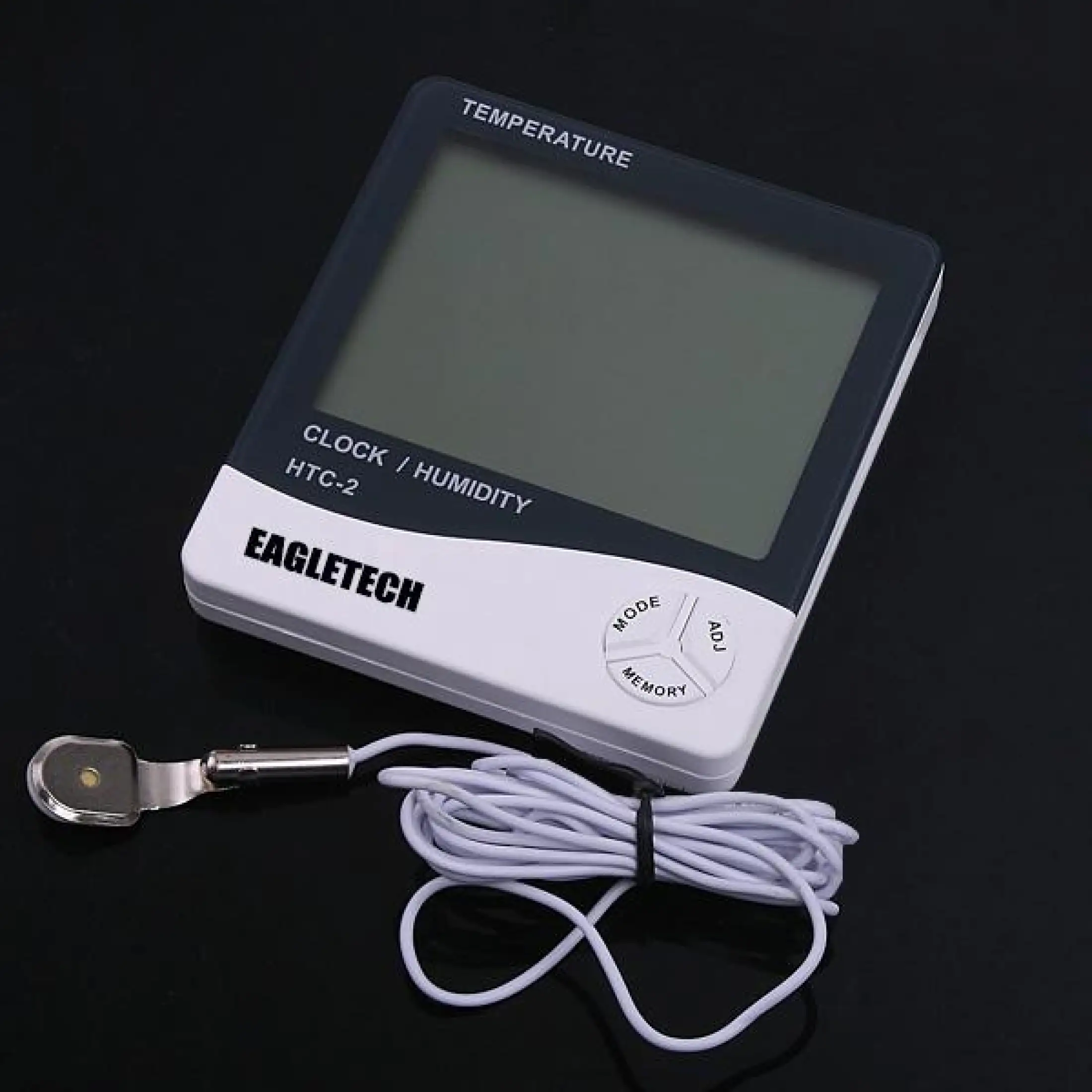eagletech htc 2 digital lcd temperature humidity meter clock hygrometer thermometer indoor and outdoor