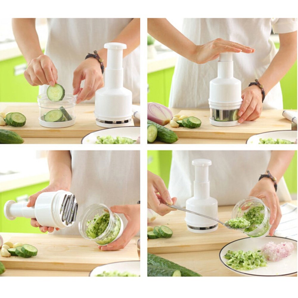 Pressing Vegetable Onion Garlic Foods Slicer Chopper Cutter Kitchen Peeler Dicer