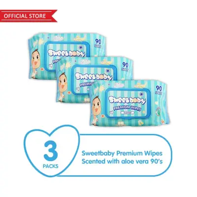 Sweetbaby Premium Wipes Scented 90s (3 packs)