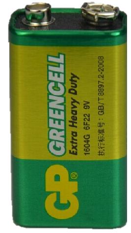 Batería GP Greencell de 9V Zinc-Carbón - Guatemala