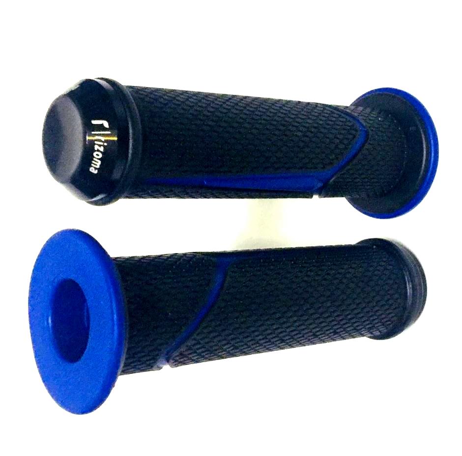 Rizoma Motorcycle Rubber Gel Universal Handle Bar Grip (blue) By Motor Access