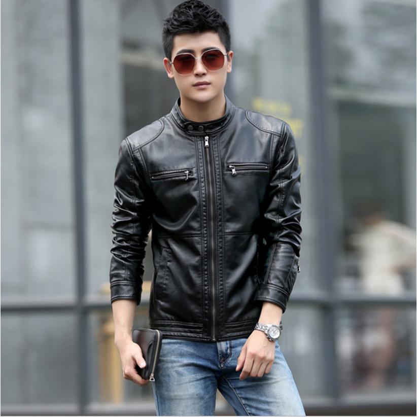Leather Jackets For Men Mens Mountainskin 5xl Men S Leather Jackets Stand Collar Coats Male Casual Motorcycle Jacket Intl