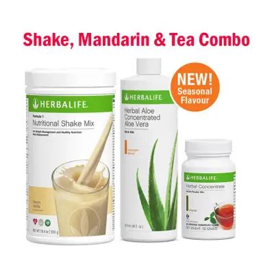 Herbalife Meal Replacement (Vanilla Canister Shake, Aloe Mandarin & Tea 50g)