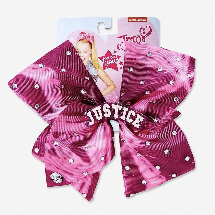 Alligator Clip NWT Justice Exclusive Pugicorn Jojo Siwa Pink Ribbon Hair Bow