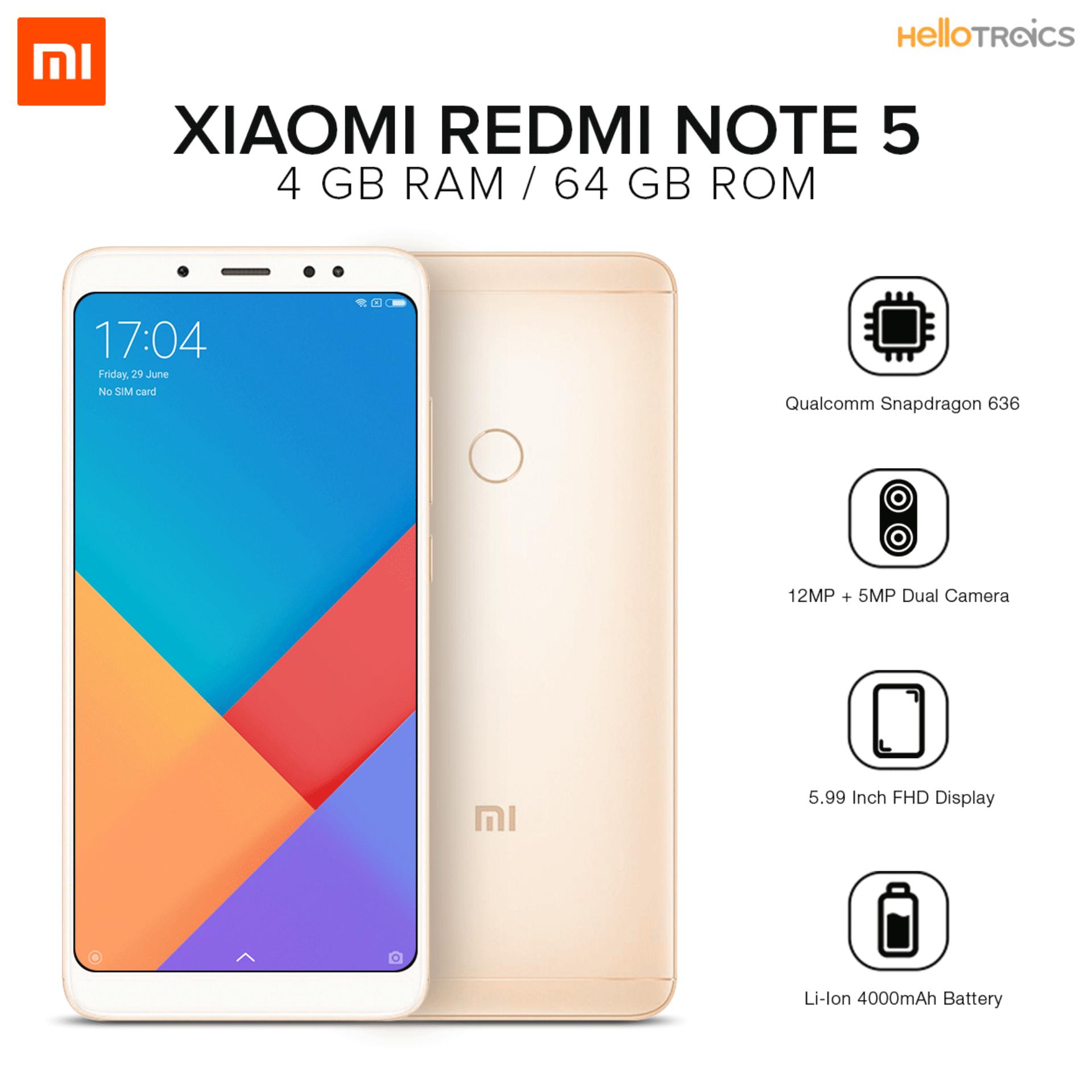 Harga Hp Xiaomi Redmi 4x Ram 4gb Juni 2018 Xiaomi Redmi Note 5 4gb Ram 64gb Rom Gold