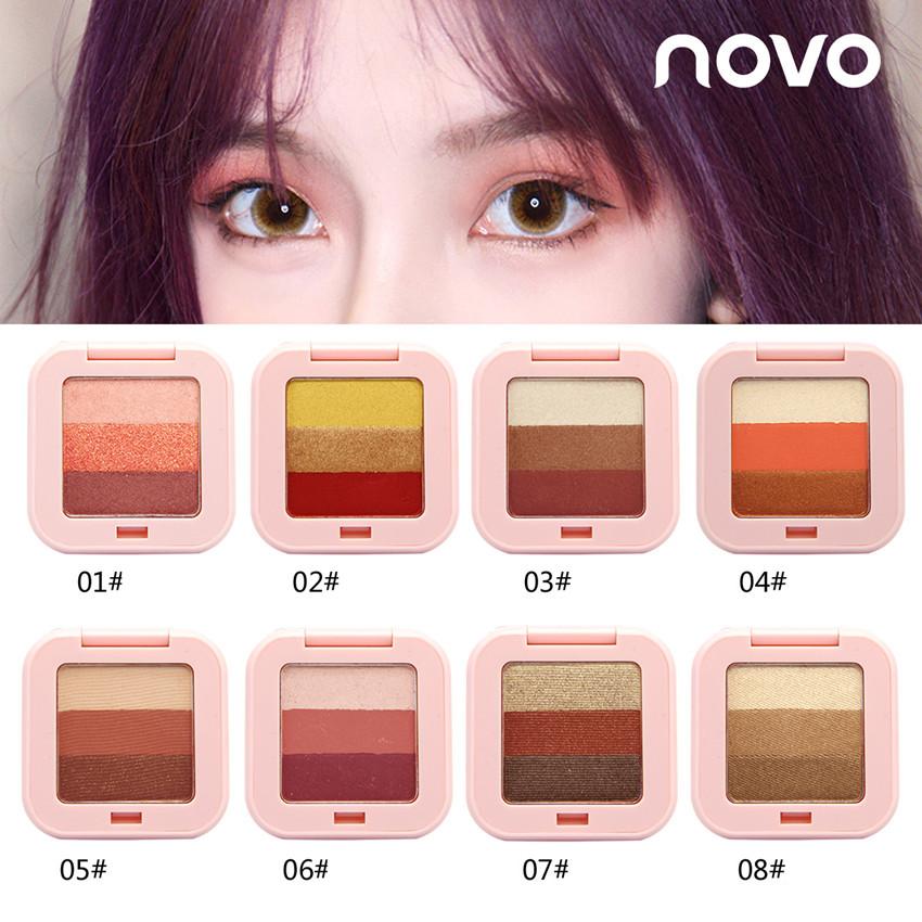 Korea NOVO 3 Colors Tone Gradient Eye Shadow Makeup #5210 Philippines