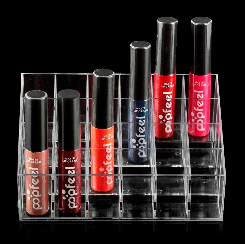 AMOG Clear Acrylic 24 Lipstick Holder Display Stand Cosmetic Organizer Philippines