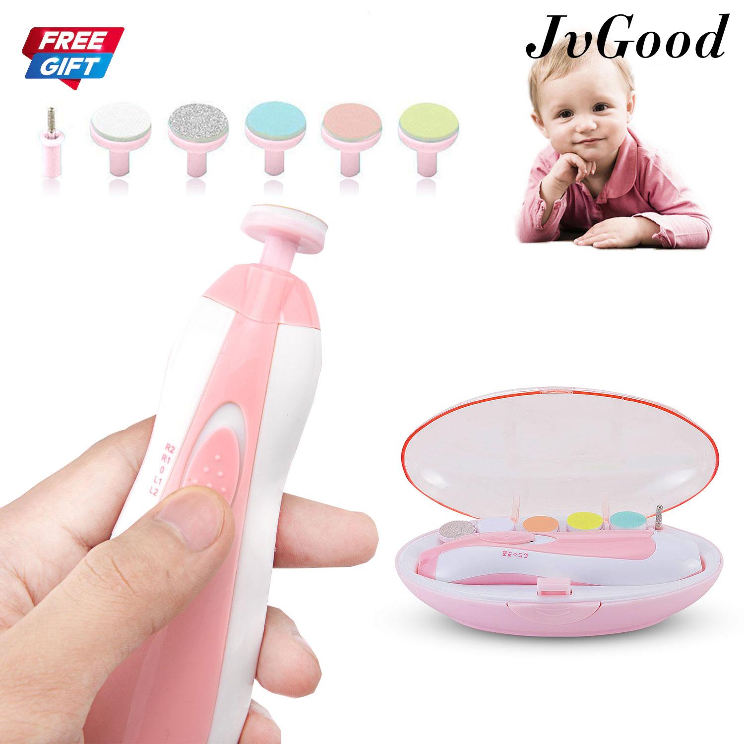 JvGood Nail Trimmer Baby 6 in1 Electric Adult Baby Nail Clipper Nail Cutter Manicure & Pedicure - Newborn to Adult Portable Versatile Newborn Toddler Nail Care Clipper Toes Fingernails Care Trimmer Set Philippines