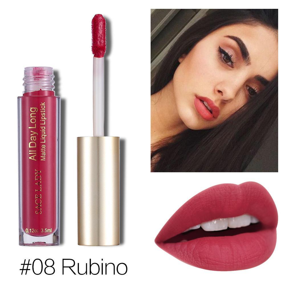SACE LADY Matte Lipstick Makeup Liquid Lip Gloss Tint Make Up Waterproof Nude Lip Stick Long Lasting Lipgloss Brand Cosmetic Philippines