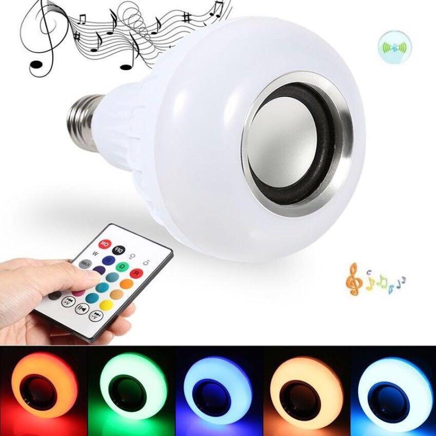 LST E27 12W LED RGB Bluetooth Speaker Bulb Wireless Music Playing Light ...