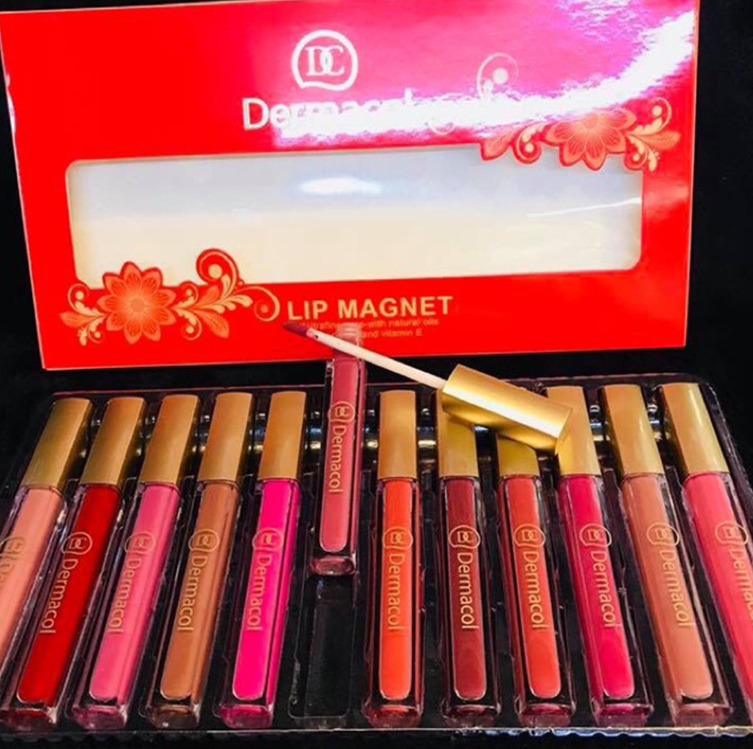12PCS DERMACOL LIP MAGNET LIPSTICK SET ULTRAFINE CARE Philippines