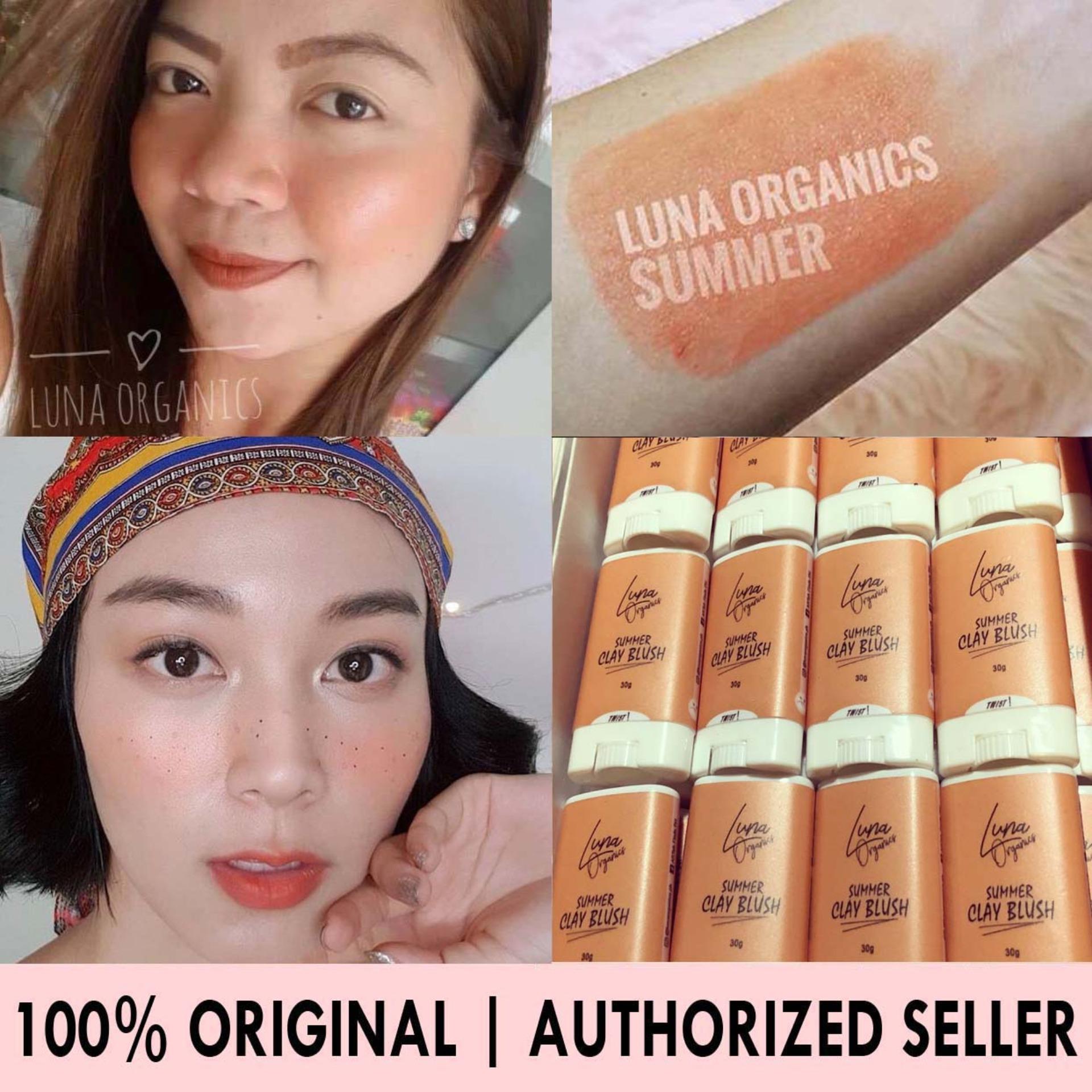 Authentic LUNA ORGANICS SUMMER Clay Blush Shade 100% Original (Exclusive Authorized Product Distributor Taguig Area) FDA Approved Vegan Korean Make Up Dewy Look Highly Pigmented 30grams Philippines