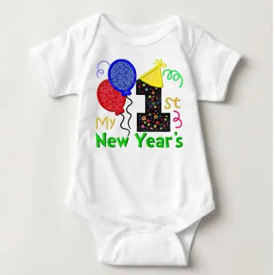 Baby New Year’s Holiday Onesie - 1st Balloon Boy