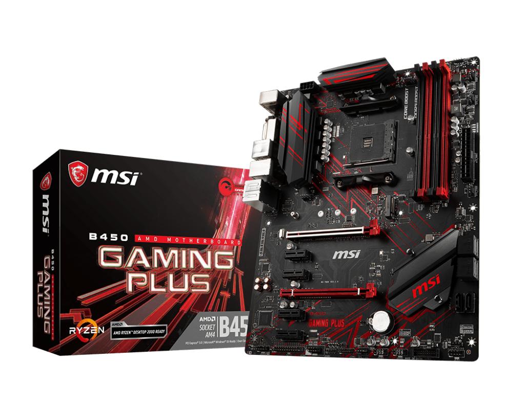 MSI B450 GAMING PLUS Socket AM4 ATX Motherboard for AMD Ryzen Processors