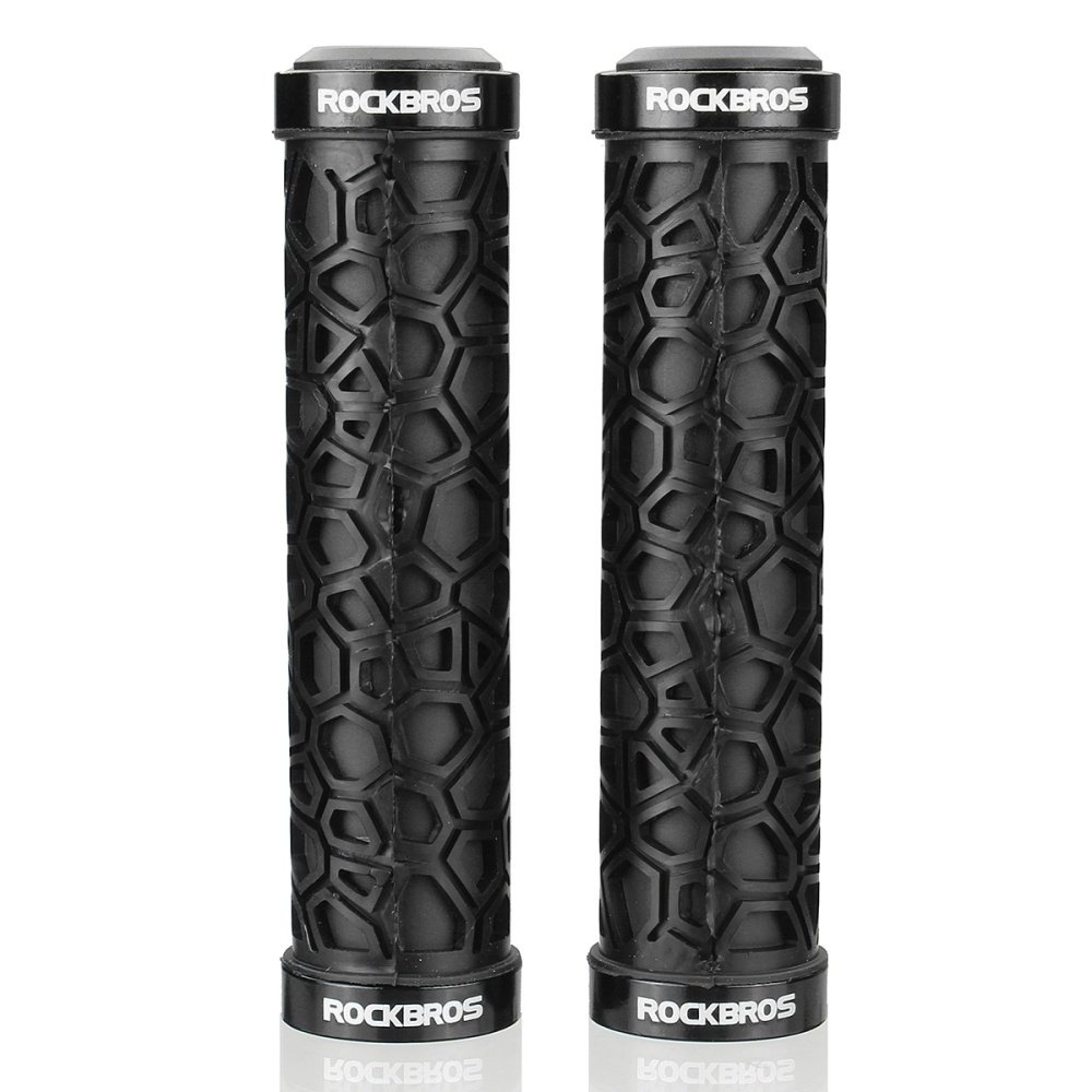 RockBros Cycling Bicycle Handlebar Grips Double Locking Non-slip Grips Red