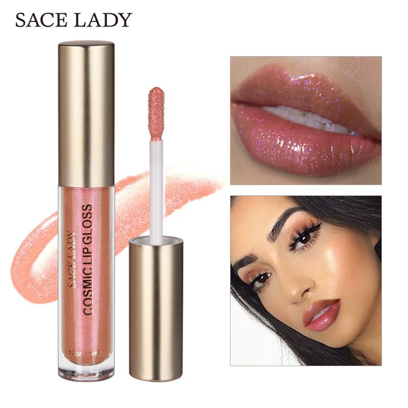 SACE LADY Glitter Lip Gloss Makeup Cosmic Gloss Shimmer Lipstick Tint Liquid Lipgloss Make Up Shine Paint Brand 3.5 ml Cosmetic Philippines