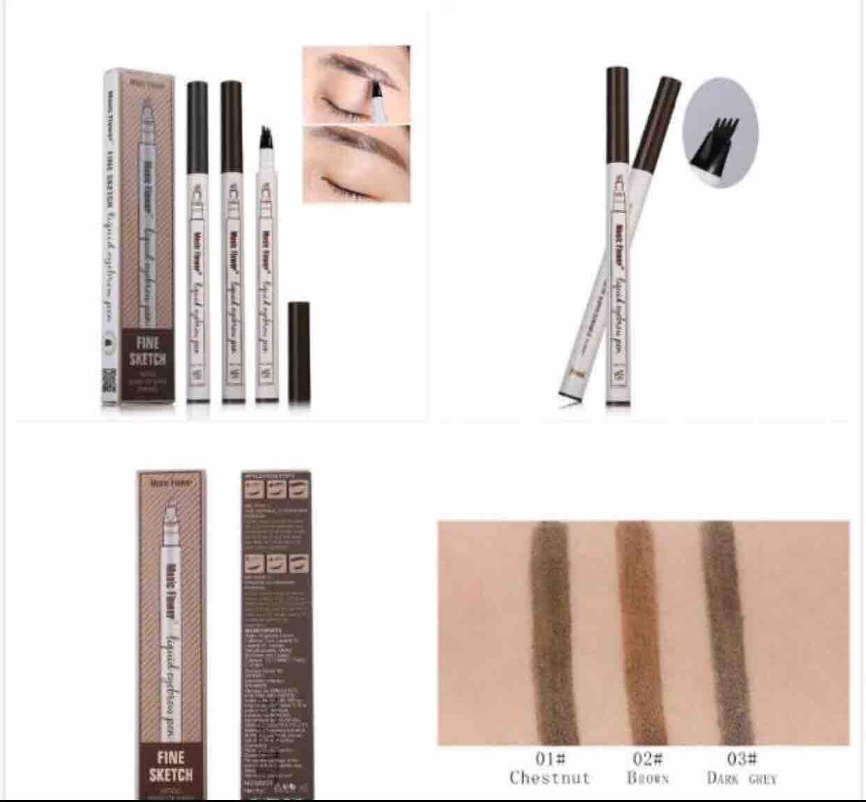 MUSIC FLOWER LIQUID EYEBROW PEN (Waterproof) Brown/Chesnut Philippines