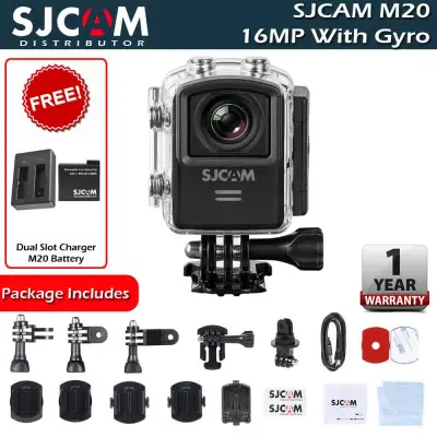 SJCAM M20 WiFi 16MP Sony IMX206 Gyro Anti Shake Sports Action Camera with Free Dual Charger and Battery