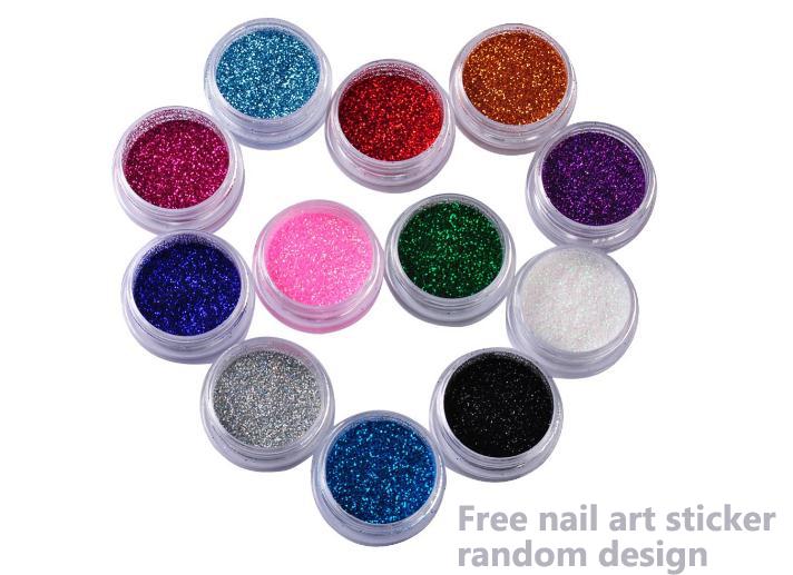 12 Colors Spangle Glitter Nail Art Paillette Acrylic UV Powder Polish Tips Set Philippines