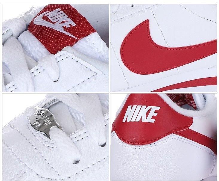 nike cortez white gym red