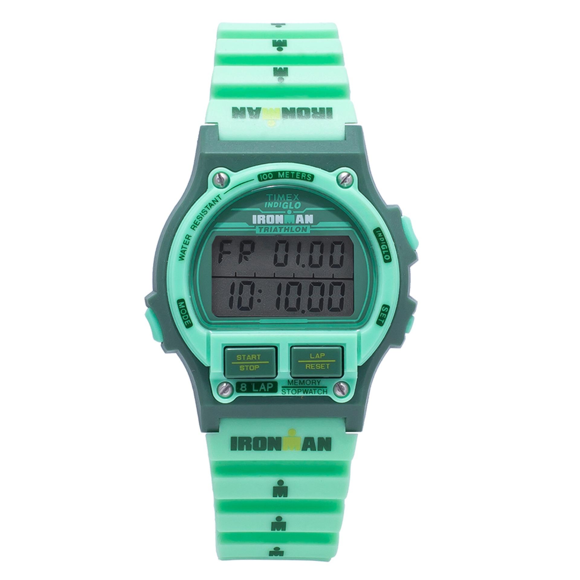 Timex Ironman 8 Lap Green Flow Digital Rubber Watch TW5M04400