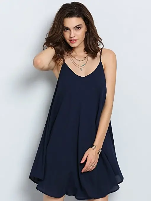 navy blue slip dress