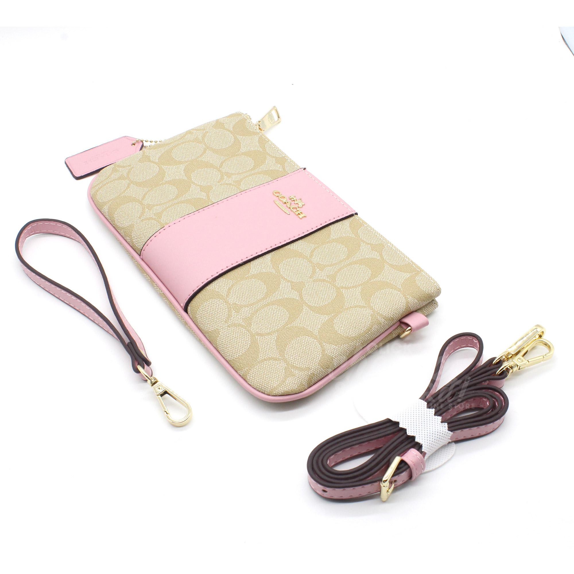 coach pink leather purse